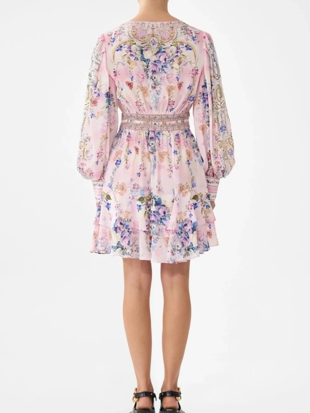 NWT Camilla Palatial Pastels Button-Front Frill Dress - Picture 4 of 8
